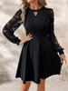 Luxury Black Long Sleeve Mini Dress Sophisticated & Timeless Dress by Stevvex