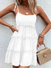 Elegant White Spaghetti Strap Dress Minimalist & Chic Summer Essential Unique Retro Dress by Stevvex