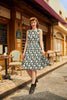 Winter Floral Vintage Dress by Retrolicious