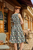 Winter Floral Vintage Dress by Retrolicious