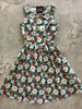 Winter Floral Vintage Dress by Retrolicious