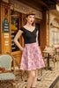 Santa Mugs Skater Skirt by Retrolicious