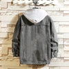 Women's Oversized Washed Denim Jacket – Hooded Loose Korean Style by FitiqueFit