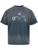 Men's Floral Print Gradient Washed T-Shirt by Simply Love