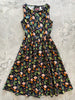 Woodland Midi Dress in Navy by Retrolicious