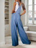 Women’s wide leg denim overalls by FitiqueFit