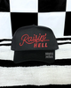 Raisin hell embroidered Black Hat by Madness & Mayhem LLC