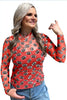 Brown Game Day Football Mesh Sheer Long Sleeve Top by Wild and Free Boutique
