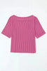 Ribbed Knit Off-Shoulder Blouse by Wild and Free Boutique