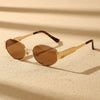 Vintage Oval Sunglasses – Light Luxury Gold & Silver Frame by FitiqueFit