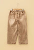 Smoke Gray Acid Wash Barrel Fit Denim Pants with Waist String by Wild and Free Boutique