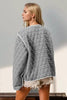 Charming Double Take Contrast Trim Tie Front Quilted Jacket with Pockets Elegant & Cozy Outerwear by Stevvex