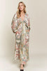 New Printed V-Neck Batwing Sleeve Dress For Summer – Stylish, Effortlessly Chic, Comfortable, Perfect for Casual and Semi-Formal Events by Stevvex