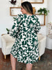 Double Take Full Size Printed Ruffle Hem Dress with Pocket Stylish & Functional Women Dress by Stevvex