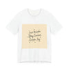 Just Breathe Stay Curious Create Joy Tee | messy handwriting shirt, doodle text design by Tristan’s Treehouse