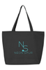 Neon Spur Logo Zippered Tote -Turquoise by Neon Spur