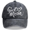 Girl Mom Adjustable Wash Cotton Baseball Cap by FitiqueFit