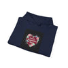 Distressed Heart Collage Hoodie | Soft Grunge Hearts, punk heart design by Tristan’s Treehouse