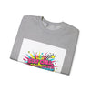 Stay Chill Crash Out Crewneck Sweatshirt | neon graffiti meltdown design by Tristan’s Treehouse