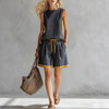 Solid Color Loose Casual Vest and Shorts Set by FitiqueFit