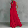 Women's French-Style High-Waist Midi Dress with Ribbon Tie by FitiqueFit
