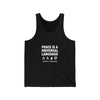 Peace Is a Universal Language Tank Top – Graphic Message Muscle Tee by Tristan’s Treehouse