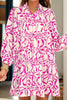 Beautiful Ivory Printed Long Sleeve Mini Dress Elegant & Chic Women's Fashion Dress by Stevvex
