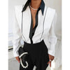 Women’s Black White Colorblock Shirt by FitiqueFit