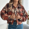 Plaid Shacket – Women’s Long-Sleeve Button-Down Shirt Jacket by FitiqueFit