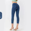 Denim-Look Capri Yoga Pants – Slim Fit High-Elastic Tummy Control Fitness Pants by FitiqueFit