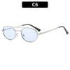 Retro Oval Dual-Beam Metal Sunglasses | UV Protection by FitiqueFit