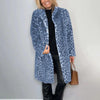 Leopard Print Plush Jacket — Cozy Loose-Fit Mid-Length Outwear by FitiqueFit