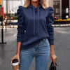 Minimalist Puff Sleeve Drawstring Hoodie by FitiqueFit