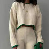 Women’s Casual Color-Block Two-Piece Set by FitiqueFit