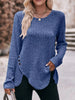 Ribbed Knit Long Sleeve T-Shirt by Simply Love