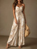 Women's Printed Backless Camisole Wide Leg Jumpsuit by FitiqueFit