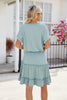 Short Sleeve Tiered Mini Dress Feminine & Flowy Modern Women Summer Dress by Stevvex