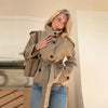 Women’s Lace-Up Waist Trench Coat by FitiqueFit