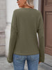 Striped Notched Long Sleeve T-Shirt by Simply Love
