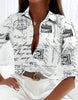 Women’s Stripe Print Long-Sleeve Blouse by FitiqueFit