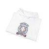 United by Baseball Hoodie | patriotic baseball graphic, vintage ballpark aesthetic by Tristan’s Treehouse