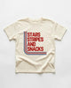 STARS STRIPES & SNACKS TEE - VINTAGE CREAM by LITTLE RAD THINGS