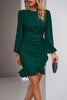 Elegant Black Ruffled Balloon Sleeve Mini Dress Luxury & Playful Statement Piece Simple Dress by Stevvex