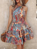 Paisley Print Halter Neck Mini Dress by Wild and Free Boutique
