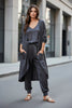 Women’s V-Neck Long Sleeve Solid Color Loose Jumpsuit With Two Side Pockets by FitiqueFit
