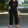 Women's Plus Size 3-Piece Lounge Set – Cardigan, Vest & Wide-Leg Pants by FitiqueFit