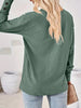 Plus Size V-Neck Textured Long Sleeve T-Shirt by Simply Love