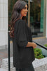 White Plain & Casual Shirred Cuffs Half Sleeve Top