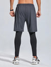 Men's Plus Size Elastic Waist Active Shorts