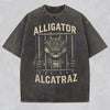 Alligator Alcatraz T-Shirt – Funny Graphic Tee for Animal Lovers, Unisex Heavy Cotton Shirt by Dog Mom Hat